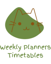 Weekly Planners-Timetables